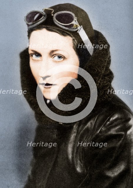 Amy Johnson, pilot, c1930s (1936). Artist: Unknown.