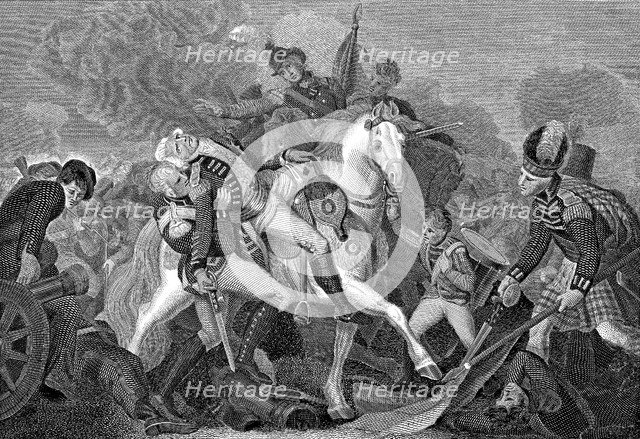 Ralph Abercromby (1734-1801), Scottish general, at the Battle of Aboukir Bay, Egypt, 1801, (1833). Artist: Unknown