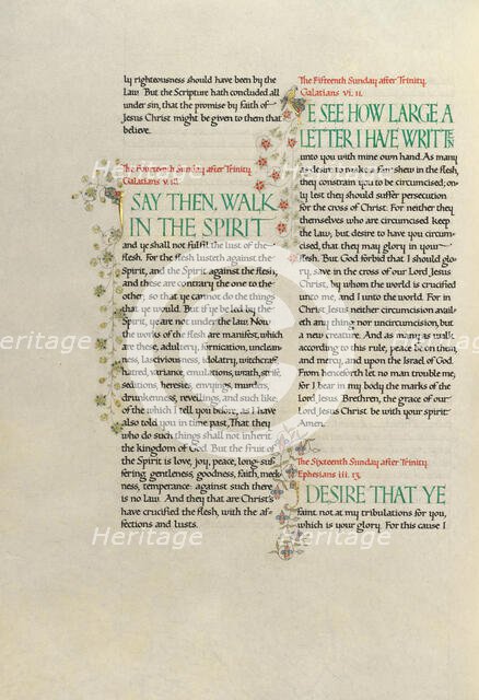 Decorated Text Page; Epistolary, about 1930. Creator: Madelyn Walker.