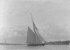 The racing cutter 'Terpisichore', 1922. Creator: Kirk & Sons of Cowes.