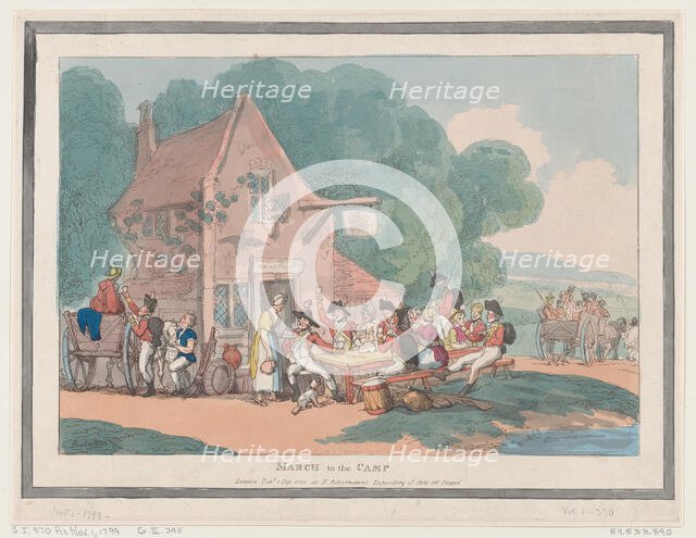 March to the Camp, September 1, 1803., September 1, 1803. Creator: Thomas Rowlandson.