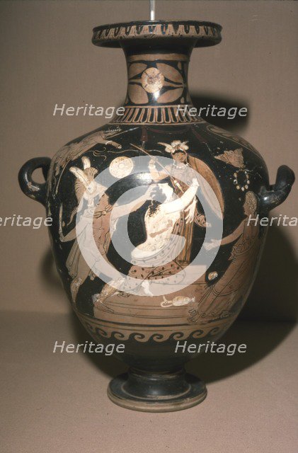 Rape of Cassandra at Altar of Athena, Trojan War, 330BC. Artist: Unknown.