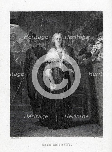 Marie Antoinette Leaving Convention After Sentence, 1882. Artist: Anonymous  