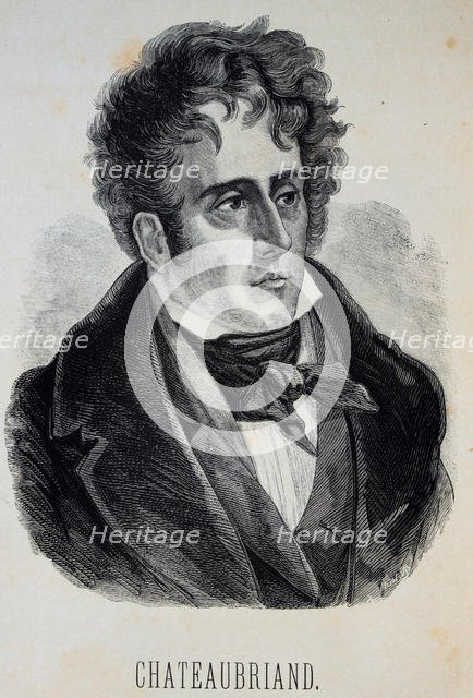 Portrait of François-René, vicomte de Chateaubriand (1768-1848), 1880. Creator: Doré, Gustave (1832-1883).