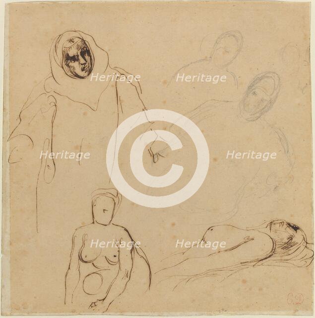 Studies for Christopher Columbus. Creator: Eugene Delacroix.