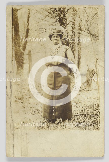 Photographic postcard of an unidentified woman, 1906-1915. Creator: Unknown.