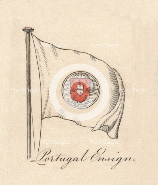 'Portugal Ensign', 1838. Artist: Unknown.