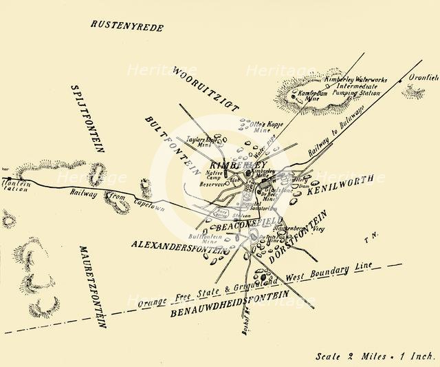 'Plan of Kimberley and Environs', 1900. Creator: Unknown.