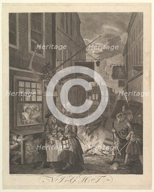 Night (The Four Times of Day), March 25, 1738. Creator: William Hogarth.