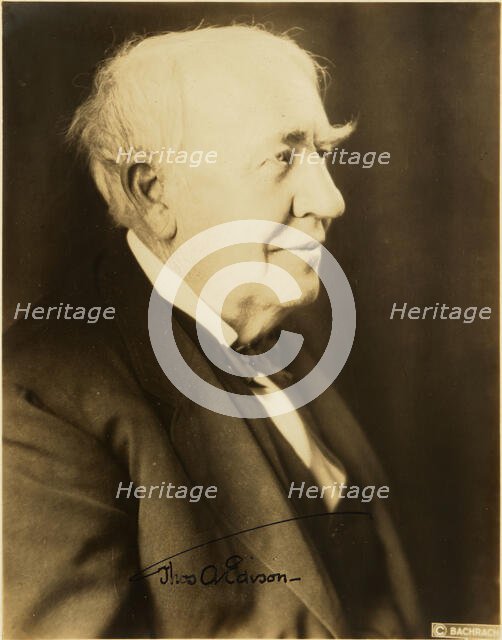 Portrait of Thomas Alva Edison (1847-1931), c1920. Creator: Anonymous ().