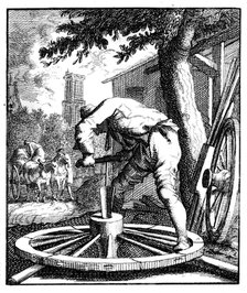 The wagon maker, 18th century. Artist: Unknown