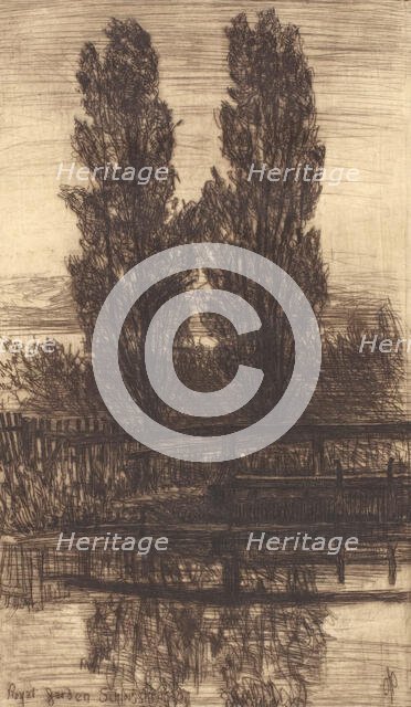 Royal Garden, Schleissheim, 1879. Creator: Otto Henry Bacher.