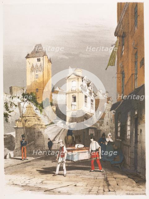 Picturesque Architecture in Paris, Ghent, Antwerp, Rouen, Etc.: Tour de Remy, Dieppe, 1839. Creator: Thomas Shotter Boys (British, 1803-1874).