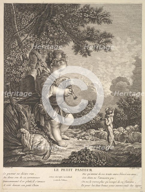 The Little Shepherd, ca. 1753. Creator: Claude Augustin Duflos le Jeune.