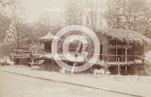 Habitations of Lake Dwellers, Habitations of Man, Universal Exposition, Paris, 1889. Creator: Unknown.