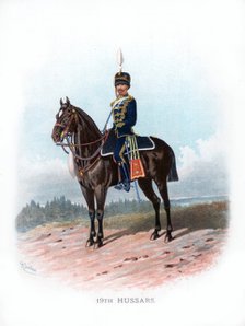 '19th Hussars', 1890.Artist: R Simkin