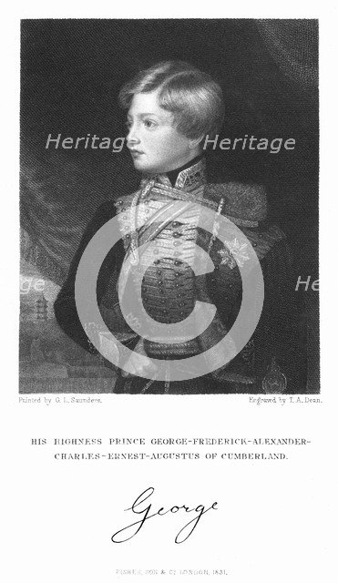 George Frederick Alexander Charles Ernest Augustus of Cumberland, 1831. Artist: TA Dean