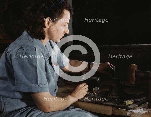 Transfusion donor bottles, Baxter Lab., Glenview, Ill. , 1942. Creator: Howard Hollem.