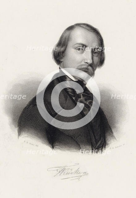 Portrait of the composer Friedrich Wilhelm Kücken (1810-1882). Creator: Schuler, Charles Auguste (1804-1859).