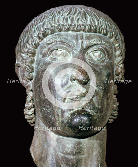 Bronze head of Constantine I, 3rd century BC. Artist: Unknown