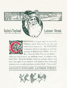 'Christmas Advert For Cayley's Toyland', 1917. Artist: Unknown.