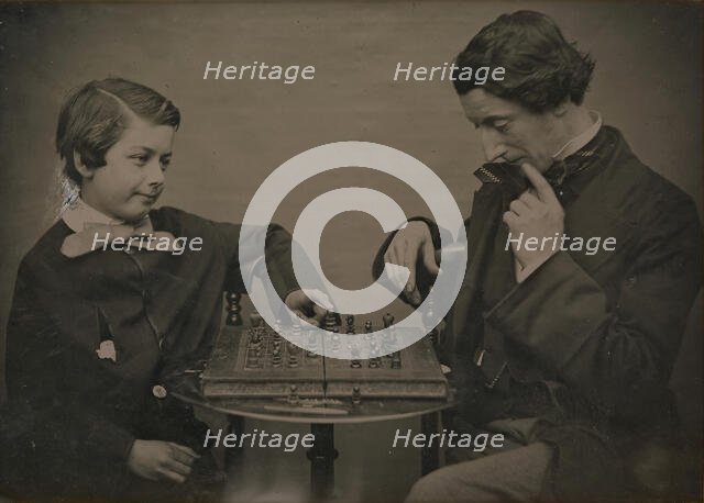 Chess Players, 1850s. Creator: Unknown.