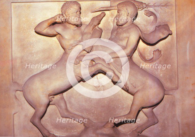 Two Centaurs Fighting over a young deer, Late 5th century BC, (20th century). Artist: Unknown.