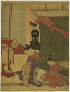 Courtesan and Her Sleepy Attendant, c. 1767/68. Creator: Suzuki Harunobu.
