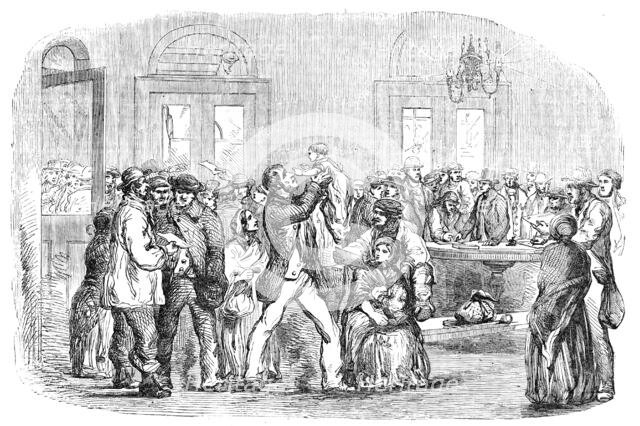 Navvies at the North-Western Railway Terminus, Euston-Square, 1854. Creator: Unknown.