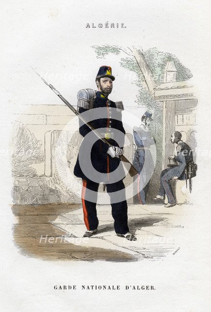 Algerian National Guard; French Army in Algeria. Artist: Dumont