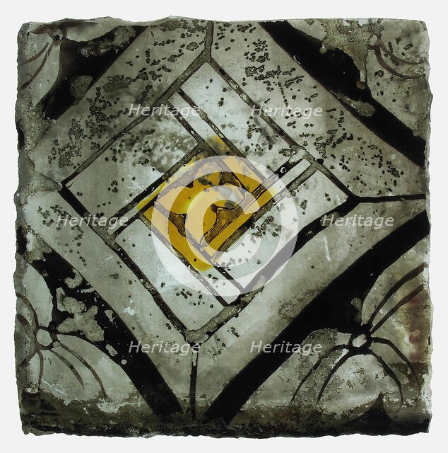 Glass Fragment, European, 15th century. Creator: Unknown.