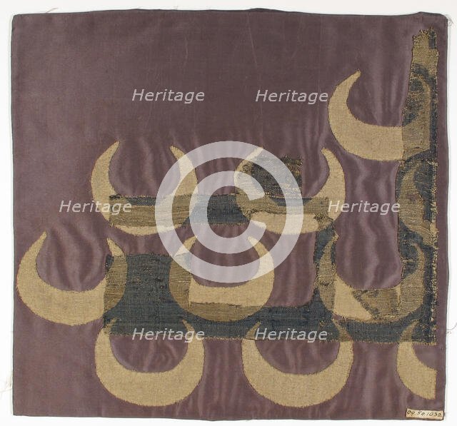Textile with Crescents, Italian (?), 10th-12th century. Creator: Unknown.
