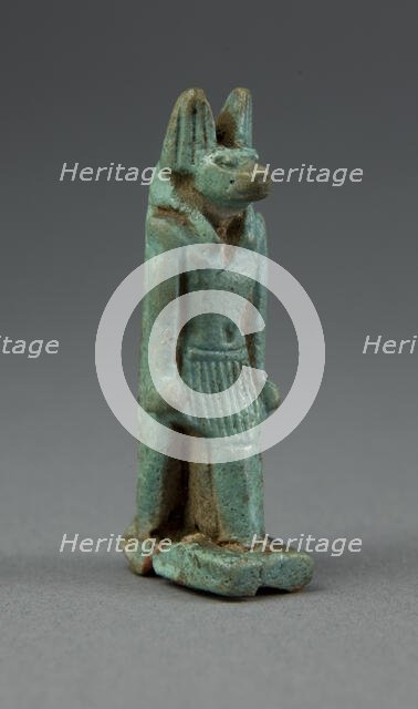 Amulet of the God Anubis, Egypt, Late Period, Dynasties 26-31 (664-332 BCE). Creator: Unknown.