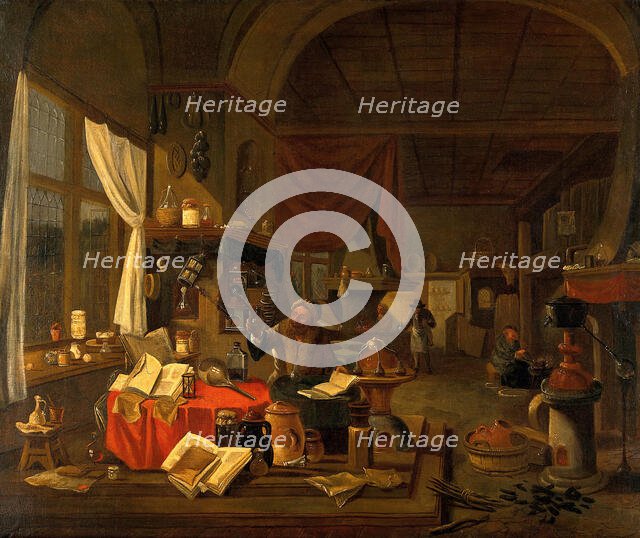 An alchemist's laboratory, c1780s. Creator: Unknown.