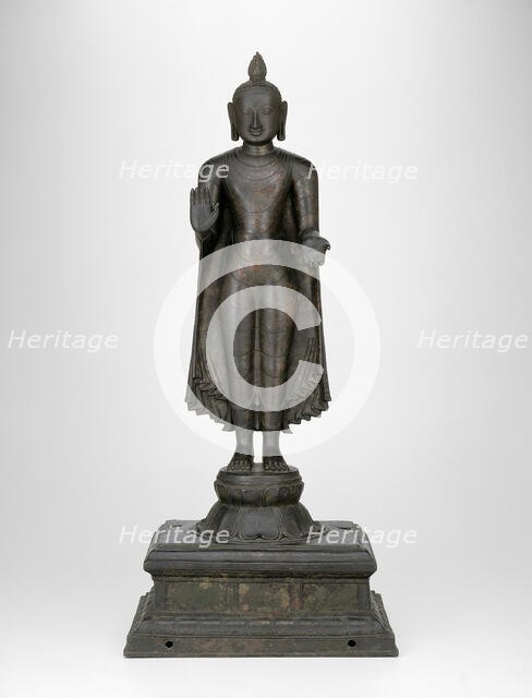 Buddha with Left Hand in Gesture of Gift-Giving (Varadamudra), Chola period, 11th/12th century. Creator: Unknown.