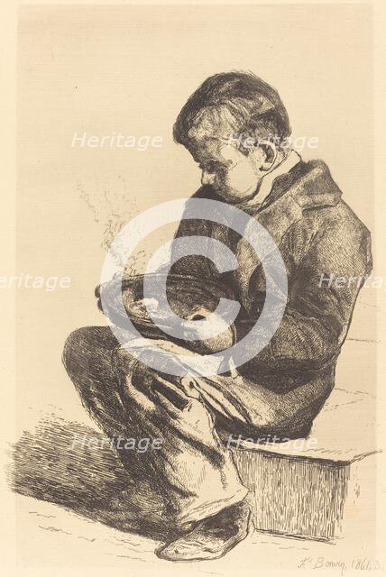 Boy Eating Soup (Enfant mangeant sa soupe), 1861. Creator: Francois Bonvin.