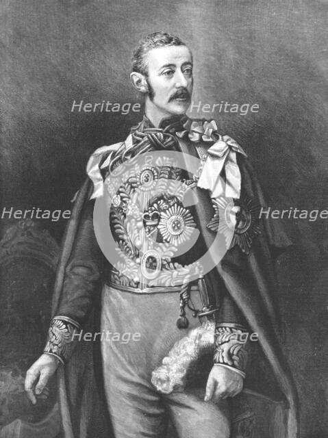 ''His Excellency The Earl of Zetland, Lord Lieutenant of Ireland; In his robes as Grand...', 1890. Creator: Unknown.