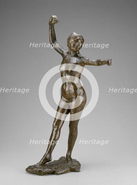 Dancer Ready to Dance, Right Foot Forward, modeled 1882-95 (cast 1919/21). Creator: Edgar Degas.