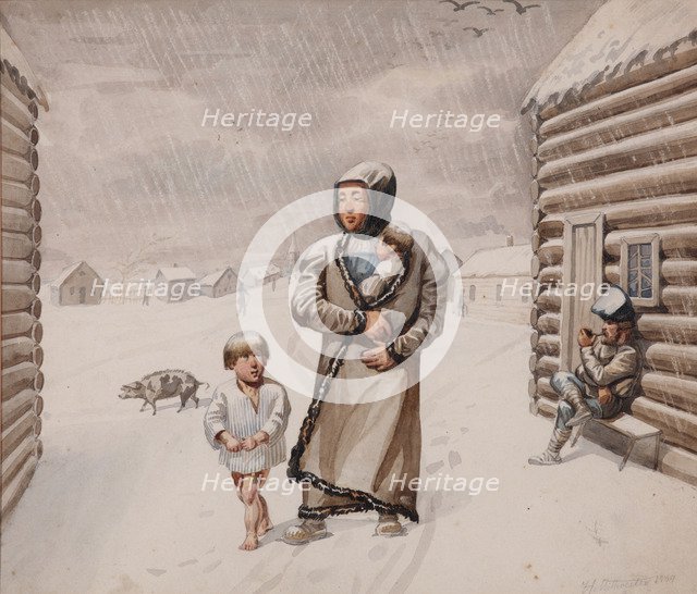 Street Scene in Moscow, 1834.