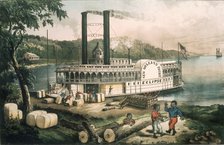 Loading Cotton on the Mississippi, Currier & Ives, pub. 1870 (colour lithograph)