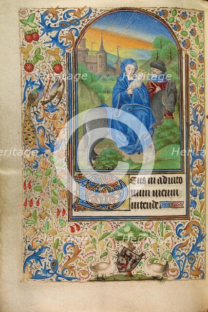 The Flight into Egypt; Book of Hours, about 1466-1470. Creator: Master of Jacques of Luxembourg.