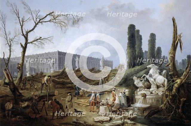 Bosquet des Bains d'Apollon. Artist: Robert, Hubert (1733-1808)