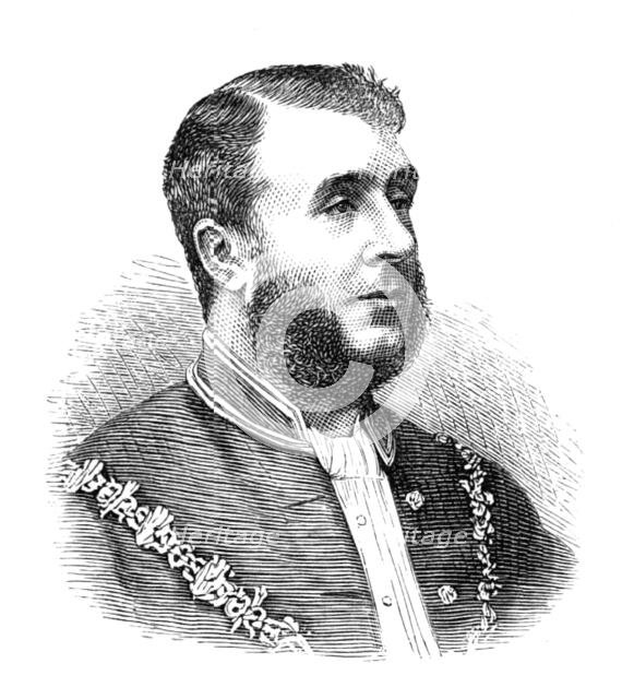 The Royal Visit to Swansea: the Mayor of Swansea, 1881. Creator: Unknown.