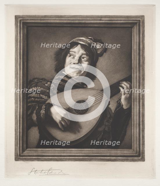 The Lute Player, 19th-20th century. Creator: Samuel Arlent-Edwards (American, 1862-1938).