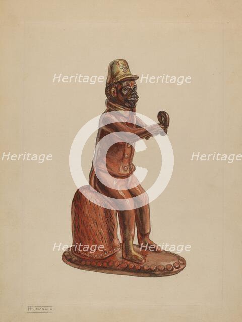 Monkey Statuette, c. 1937. Creator: Frank Fumagalli.