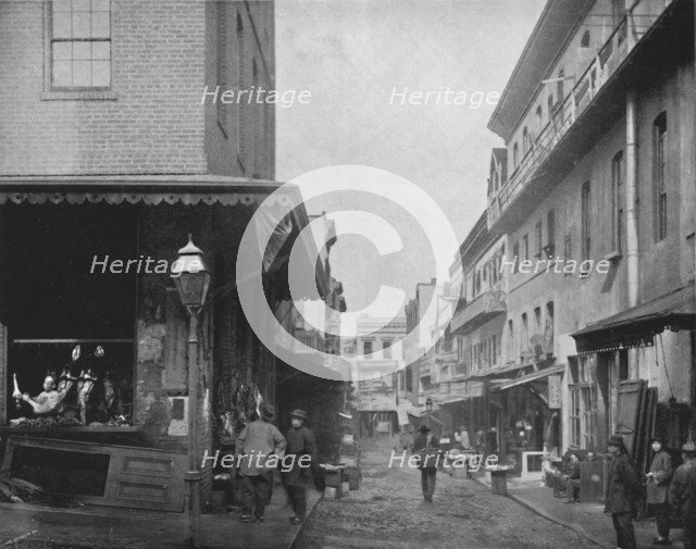 'The Provision Market, Chinatown, San Francisco', 19th century. Artist: Unknown.