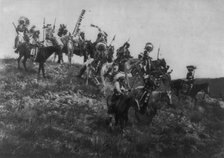 Oglala war party, c1907. Creator: Edward Sheriff Curtis.