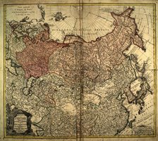 General Map of the Russian Empire and Great and Lesser Tartary in Europe and Asia, 1739. Creator: Unknown.