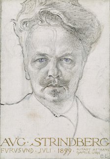 The Author August Strindberg, 1899. Creator: Carl Larsson.
