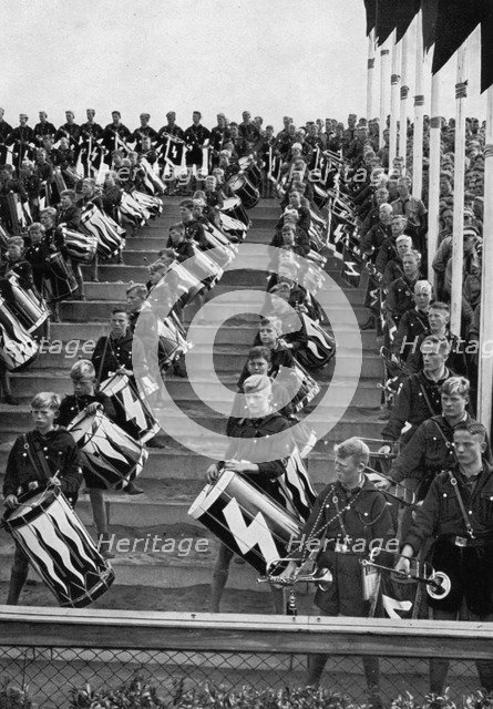 The Hitler Youth, Nuremberg Rally, Germany, 1936. Artist: Unknown